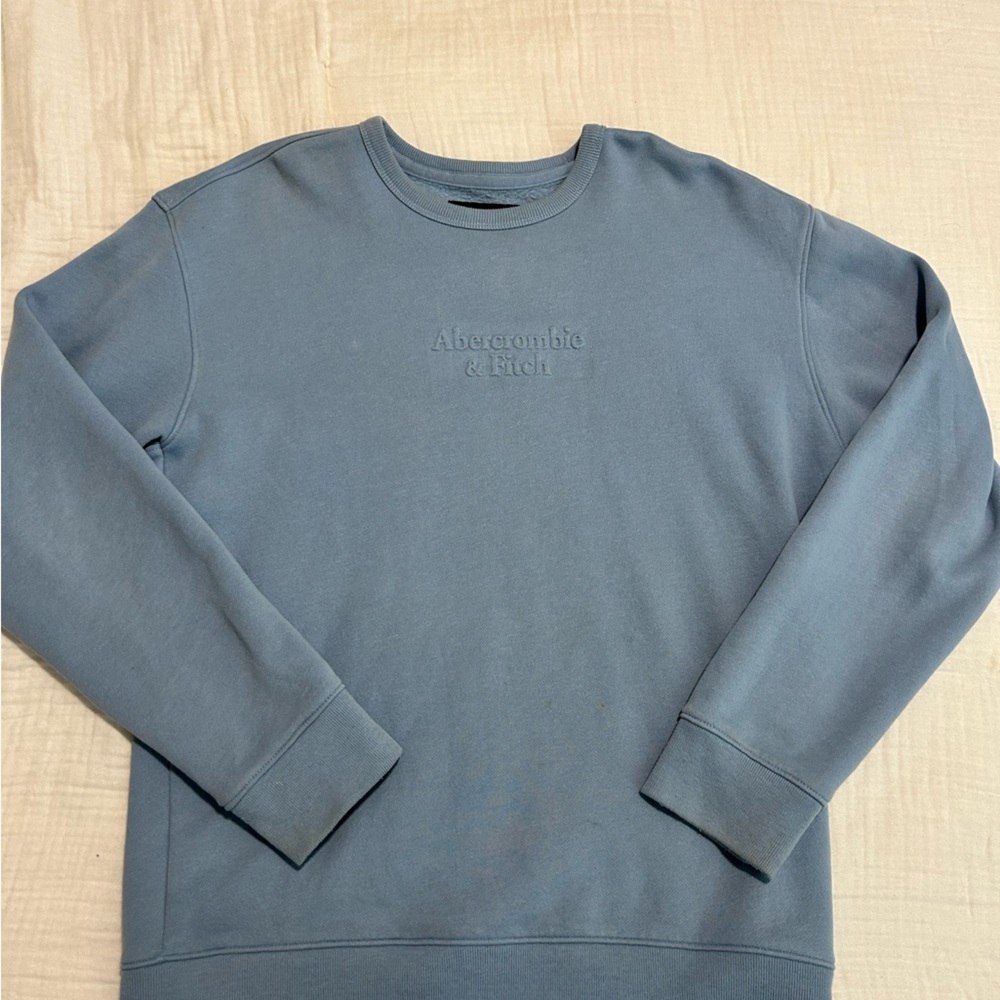 abercrombie & fitch light blue crewneck sweatshirt